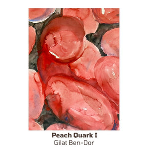 Peach Quark I: Energy Series - Abstract watercolors by artist Gilat Ben-Dor