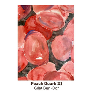 Peach Quark III: Energy Series - Abstract watercolors by artist Gilat Ben-Dor