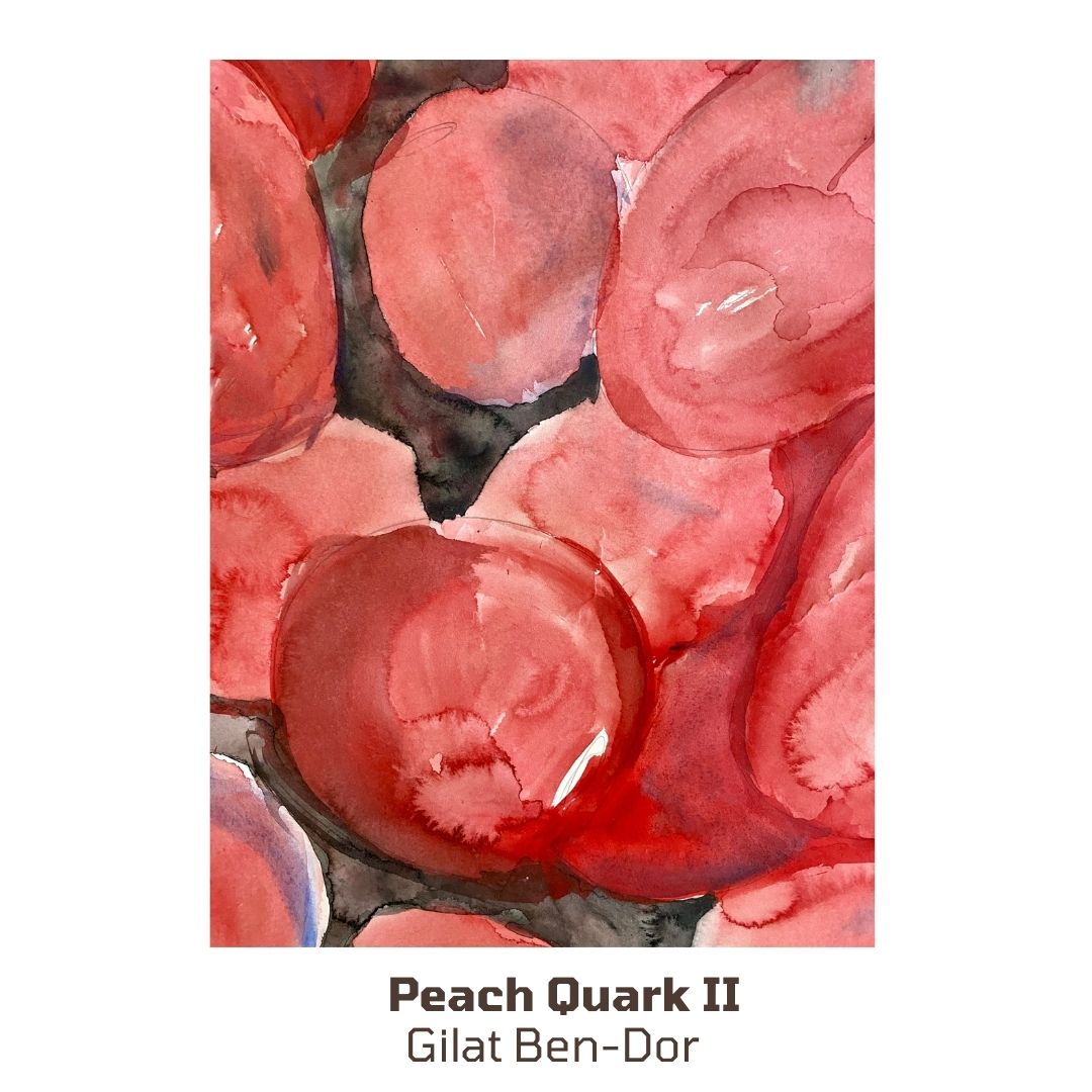 Peach Quark II: Energy Series - Abstract watercolors by artist Gilat Ben-Dor