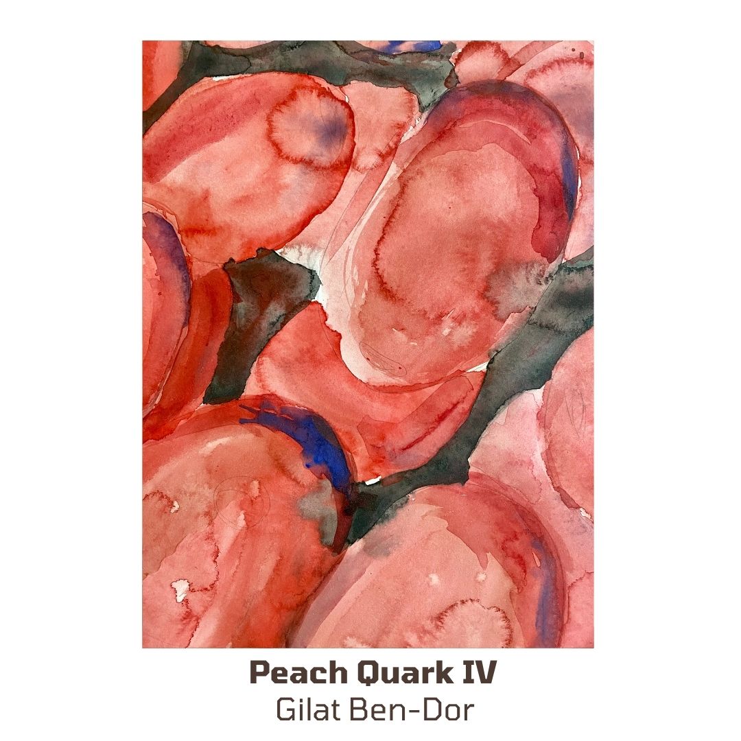 Peach Quark IV: Energy Series - Abstract watercolors by artist Gilat Ben-Dor