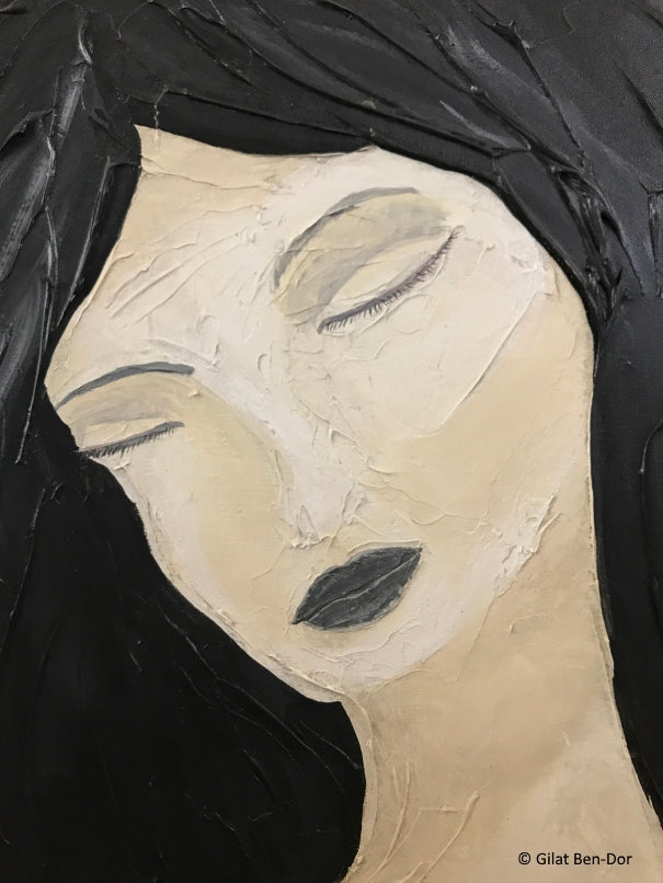 Contemplation Acrylic painting by Gilat Ben-Dor
