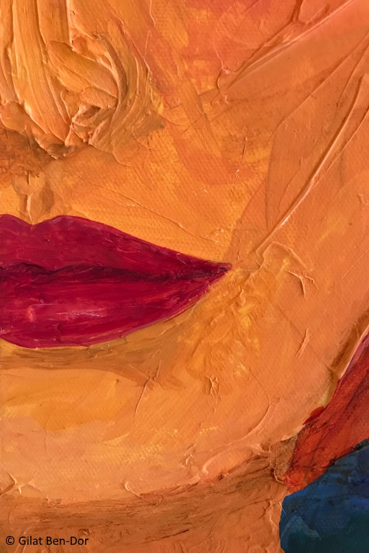 Shaded Selves: Tessa - Original Mixed Media Acrylic Painting by Gilat Ben-Dor