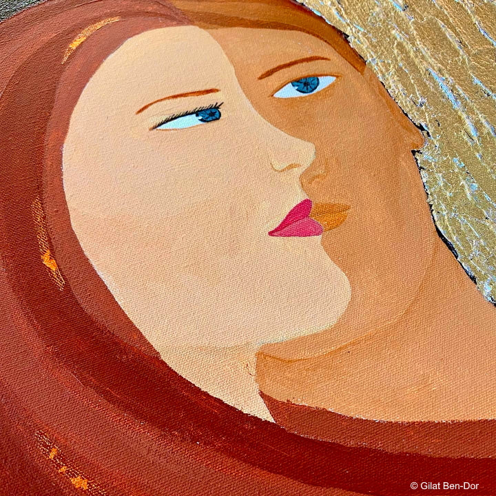 Soulmates - Original Judaic Painting by Gilat Ben-Dor