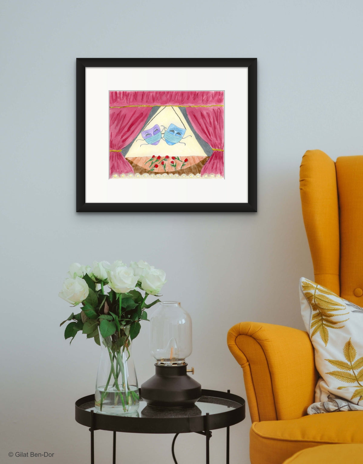 Welcome Back: Theater Masks - FINE ART PRINT By Gilat Ben-Dor - Curtain Up Gammage Theater exhibit