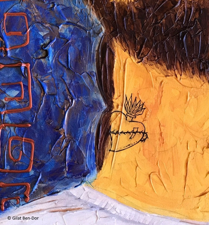 Unified Acrylic Mixed Media Painting by Gilat Ben-Dor