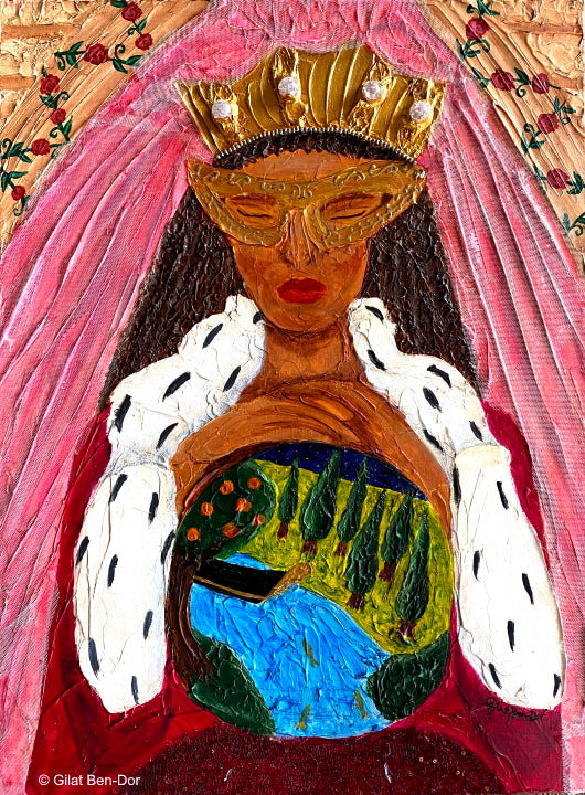 "Visions of Mythos" Original Acrylic Mixed Media Painting by Gilat Ben-Dor