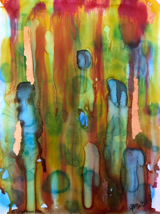 What They Say by Gilat Ben-Dor - Alcohol Ink Fine Art Print